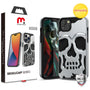 MyBat Pro Skullcap Hybrid Protector Cover for Apple iPhone 14 Plus - Silver Plating / Black