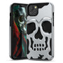 MyBat Pro Skullcap Hybrid Protector Cover for Apple iPhone 14 Plus - Silver Plating / Black - RIP14MCSSLCC101-2.jpg