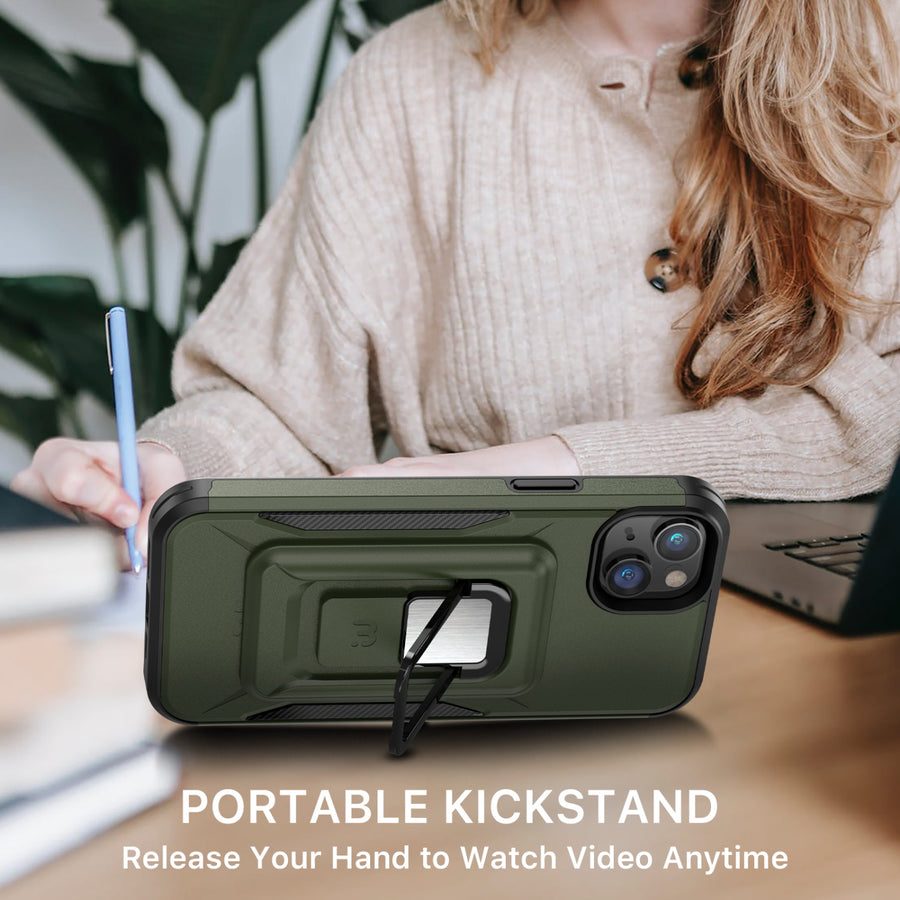 MyBat Pro Antimicrobial Stealth Series MagKick for Apple iPhone 14 Plus - Army Green / Black - RIP14MCSSMKS004-7.jpg