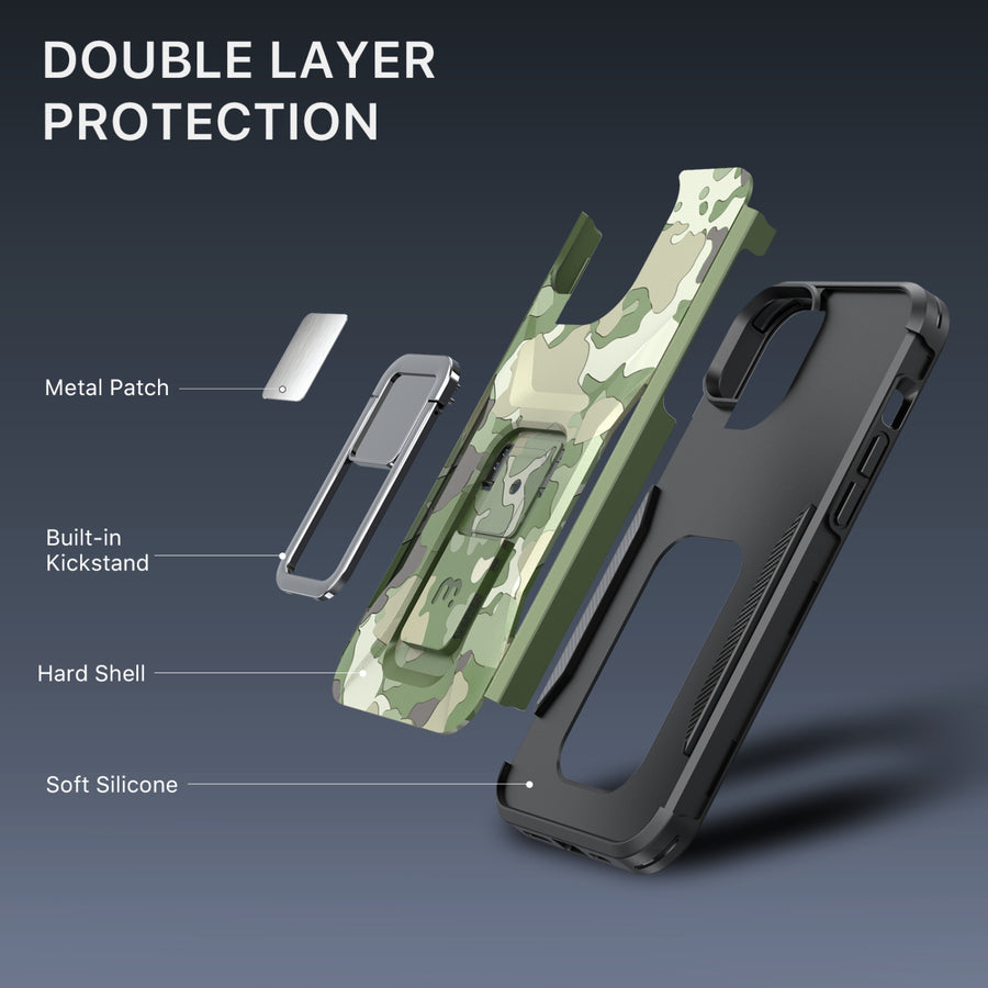 MyBat Pro Stealth Series (with Stand) for Apple iPhone 14 Plus - Army Green Camo / Black - RIP14MCSSTSM004-3.jpg