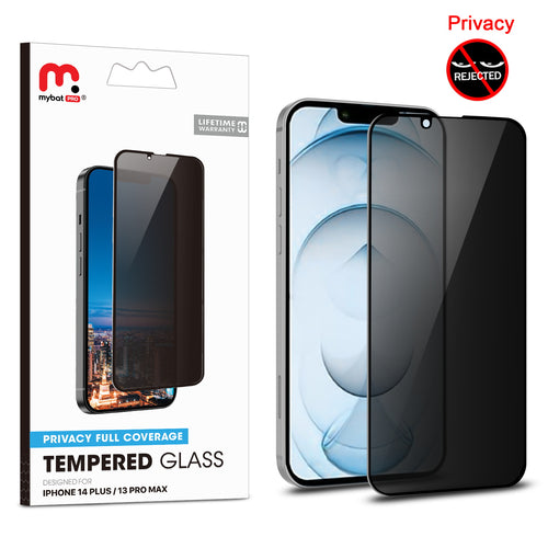 MyBat Pro Privacy Full Coverage Tempered Glass Screen Protector for Apple iPhone 14 Plus / 13 Pro Max - Black - RIP14MSCF111-1.jpg
