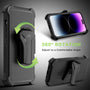 MyBat Pro Antimicrobial Maverick Series Case with Holster and Tempered Glass for Apple iPhone 14 Pro - Black / Black - RIP14PCS3NXS001-6.JPG