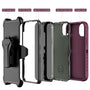 MyBat Pro Maverick Series Case w/ Holster and Tempered Glass for Apple iPhone 14 Pro - Plum - RIP14PCS3NXS003-3.jpg