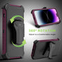 MyBat Pro Maverick Series Case w/ Holster and Tempered Glass for Apple iPhone 14 Pro - Plum - RIP14PCS3NXS003-6.jpg
