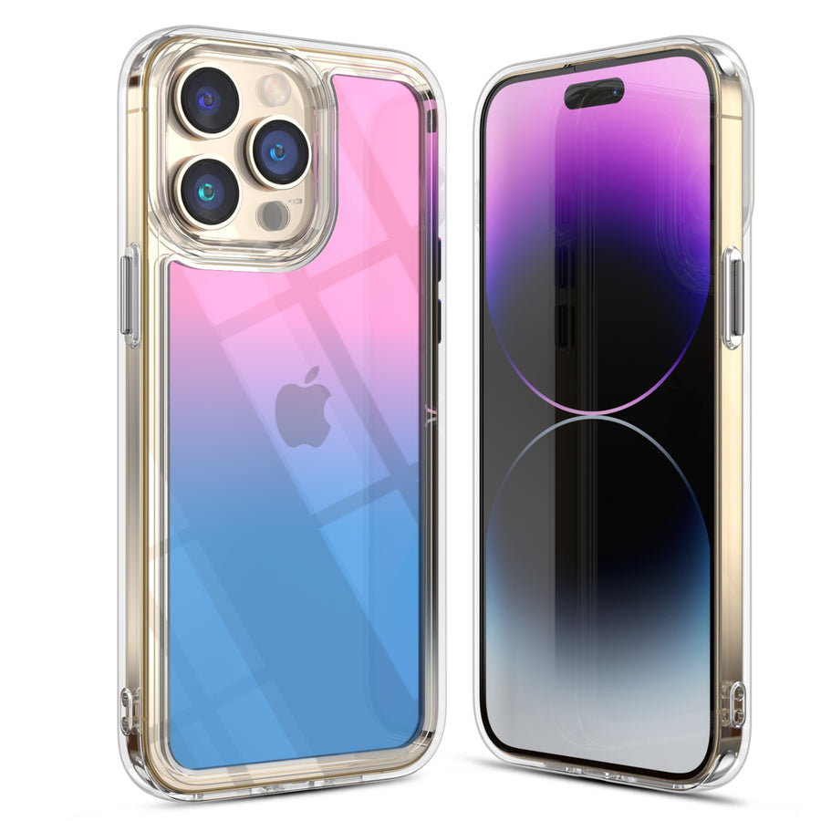 MyBat Pro Radiant Series ombre gradient Gummy Case for Apple iPhone 14 Pro (6.1) - Rose to Dark Blue Gradient - RIP14PCSAMAT103-2.jpg