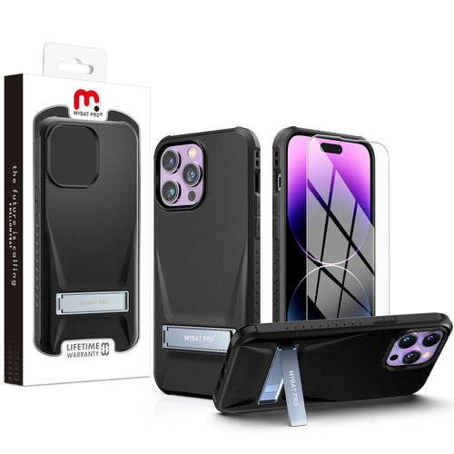 MyBat Pro Beyonder Series Case with Tempered Glass with Kickstand for Apple iPhone 14 Pro - Black - RIP14PCSAMBS001-1.jpg