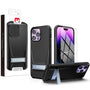 MyBat Pro Beyonder Series Case with Tempered Glass with Kickstand for Apple iPhone 14 Pro - Black