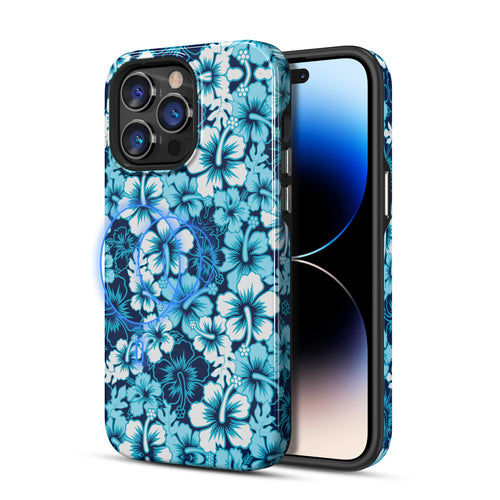 MyBat Pro Fuse Series MagSafe Case for Apple iPhone 14 Pro - Blue Hibiscus - RIP14PCSD5MM012-2.jpg