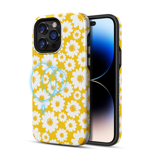 MyBat Pro Fuse Series MagSafe Case for Apple iPhone 14 Pro - Yellow Daisy - RIP14PCSD5MM019-2.jpg