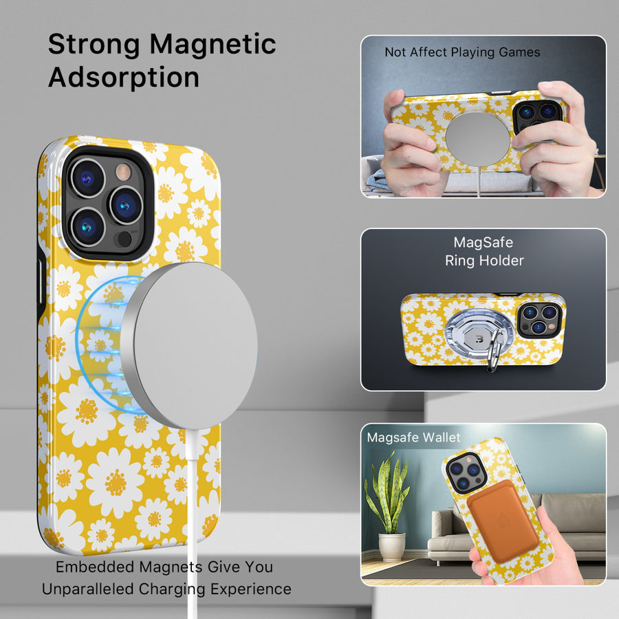 MyBat Pro Fuse Series MagSafe Case for Apple iPhone 14 Pro - Yellow Daisy - RIP14PCSD5MM019-5.jpg