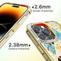 MyBat Pro TUFF Kleer Hybrid Case for Apple iPhone 14 Pro - Electroplated Blue Marble / Electroplating Gold - RIP14PCSE4TM254-8.jpg