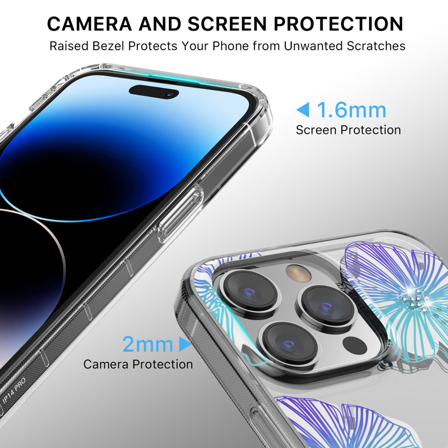 MyBat Pro Mood Series Case (with Diamonds) for Apple iPhone 14 Pro - Seashell - RIP14PCSFSSD153-4.jpg