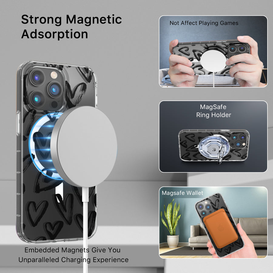 MyBat Pro Mood Series MagSafe Case for Apple iPhone 14 Pro - Black Hearts - RIP14PCSFSSM503-5.jpg