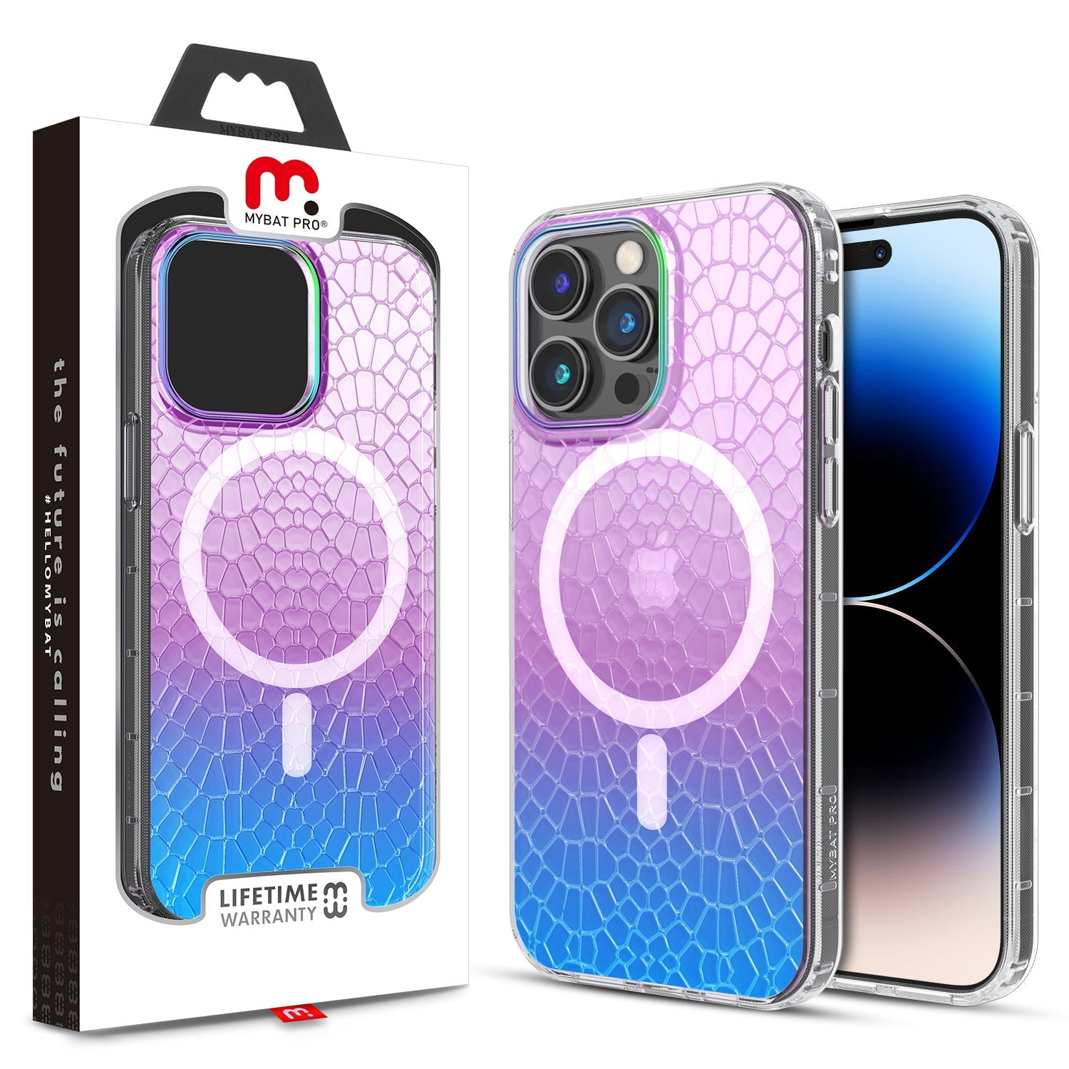 MyBat Pro Mood Series MagSafe Case for Apple iPhone 14 Pro - Iridescent Snake