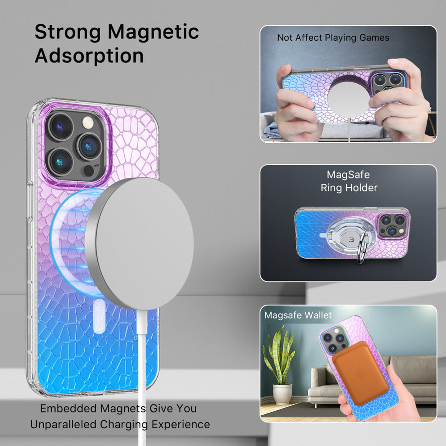 MyBat Pro Mood Series MagSafe Case for Apple iPhone 14 Pro - Iridescent Snake - RIP14PCSFSSM507-5.jpg