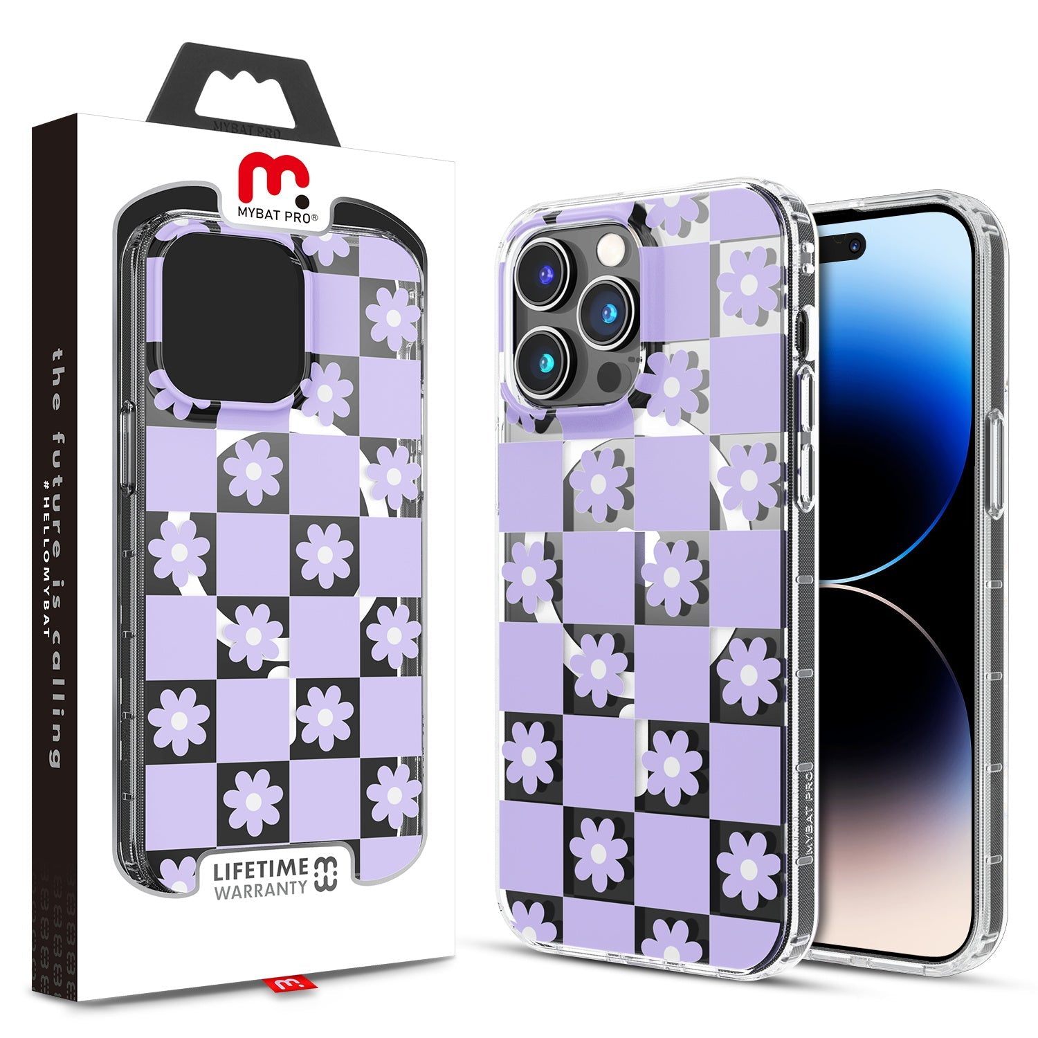 MyBat Pro Mood Series MagSafe Case for Apple iPhone 14 Pro - Retro Purple Floral