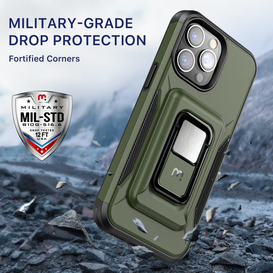 MyBat Pro Antimicrobial Stealth Series MagKick for Apple iPhone 14 Pro - Army Green / Black - RIP14PCSSMKS004-5.jpg