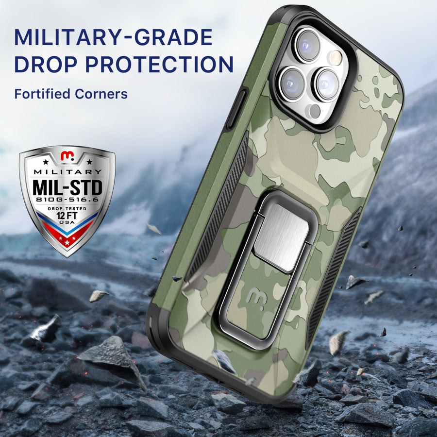 MyBat Pro Stealth Series (with Stand) for Apple iPhone 14 Pro - Army Green Camo / Black - RIP14PCSSTSM004-5.jpg