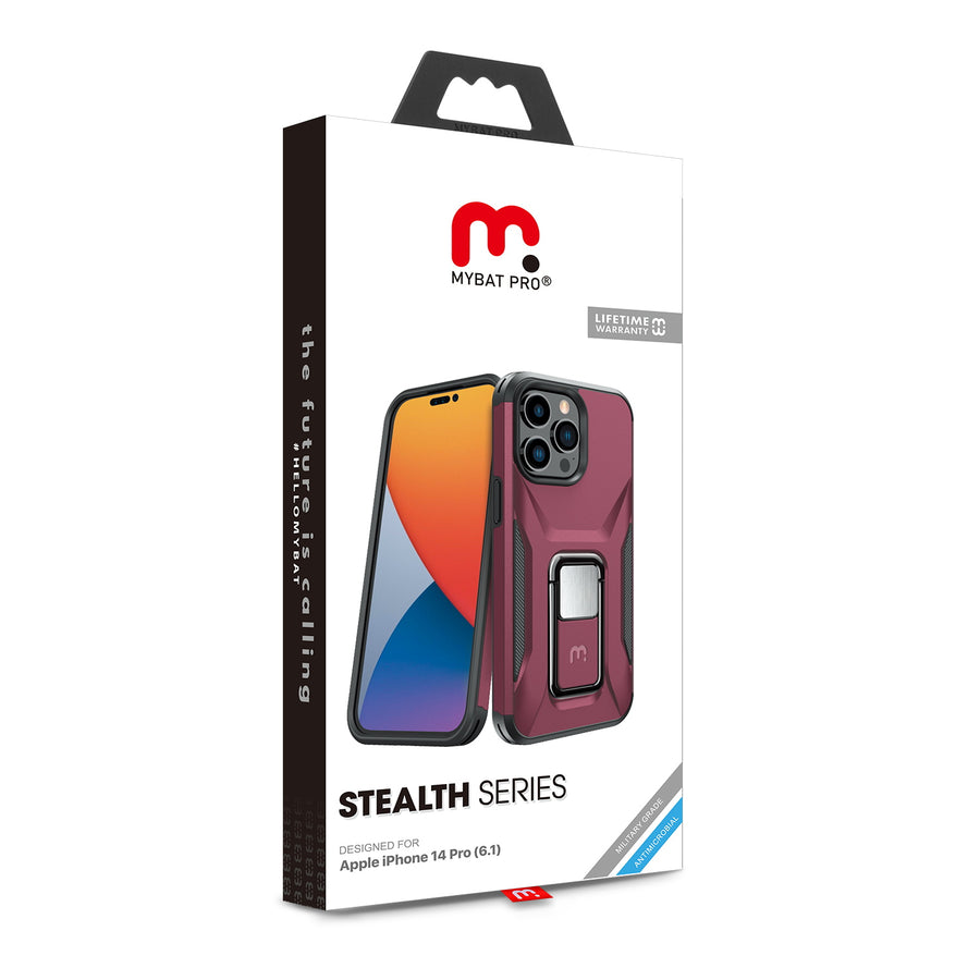 MyBat Pro Antimicrobial Stealth Series (with Stand) for Apple iPhone 14 Pro - Plum / Black - RIP14PCSSTSS003-9.jpg