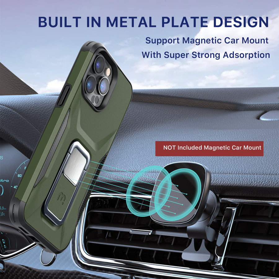 MyBat Pro Antimicrobial Stealth Series (with Stand) for Apple iPhone 14 Pro - Army Green / Black - RIP14PCSSTSS004-4.jpg