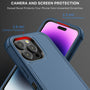 MyBat Pro Antimicrobial Maverick Series Case with Holster and Tempered Glass for Apple iPhone 14 Pro Max - Blue / Black - RIP14PMCS3NXS002-5.JPG