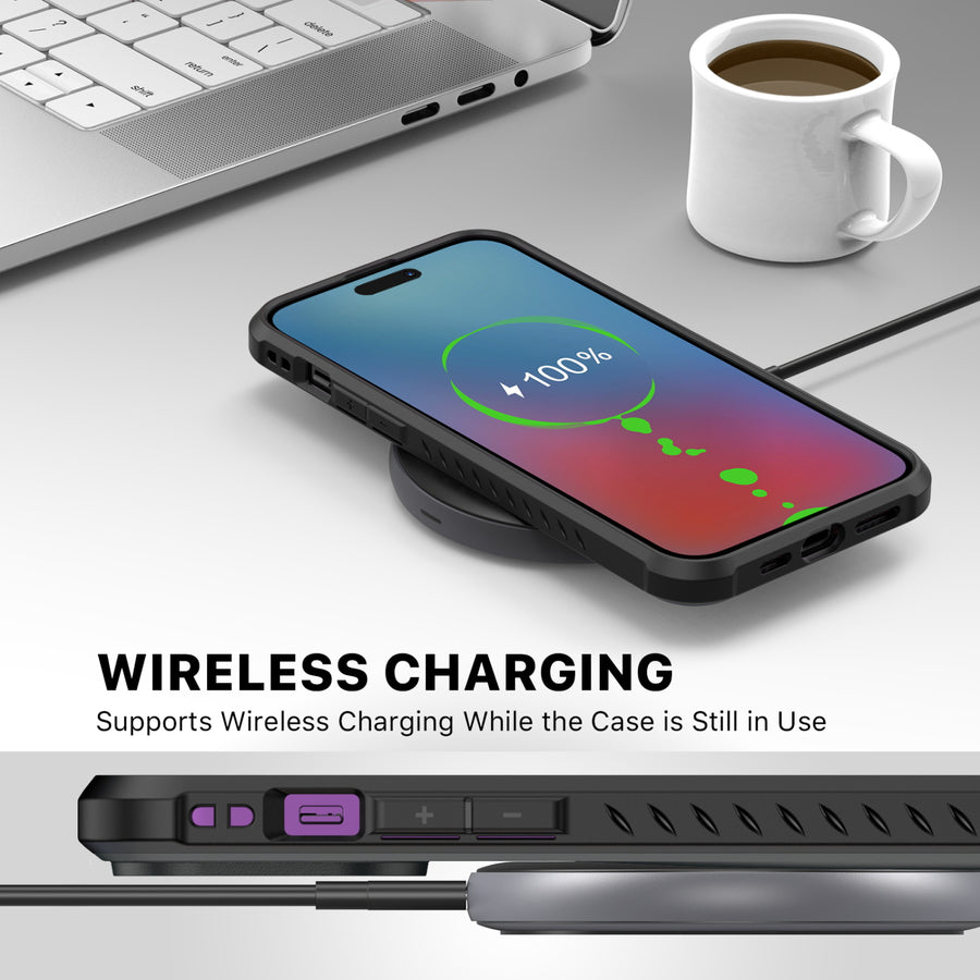 MyBat Pro Beyonder Series Case with Tempered Glass with Kickstand for Apple iPhone 14 Pro Max - Gray - RIP14PMCSAMBS003-7.jpg