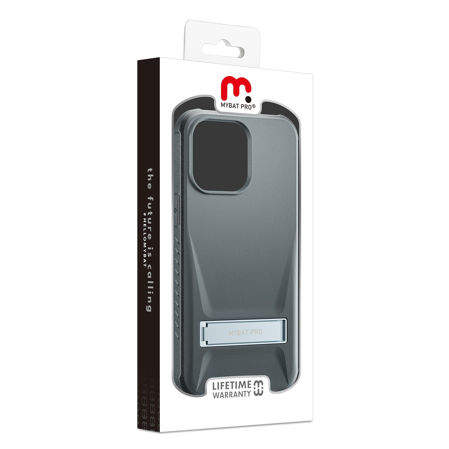 MyBat Pro Beyonder Series Case with Tempered Glass with Kickstand for Apple iPhone 14 Pro Max - Gray