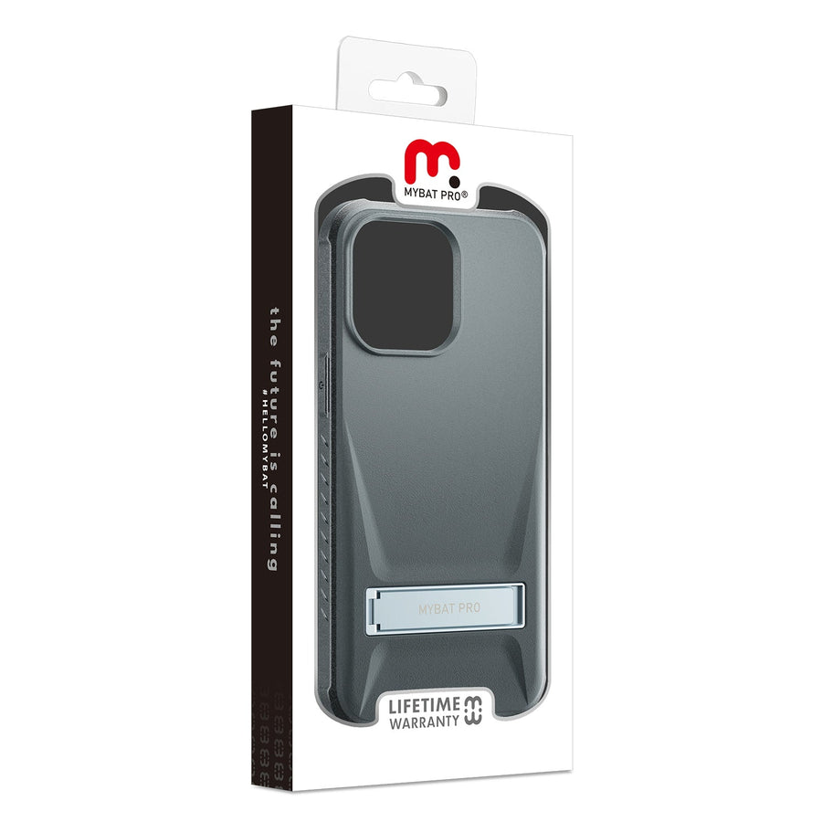 MyBat Pro Beyonder Series Case with Tempered Glass with Kickstand for Apple iPhone 14 Pro Max - Gray