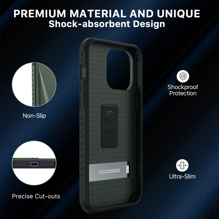 MyBat Pro Beyonder Series Case with Tempered Glass with Kickstand for Apple iPhone 14 Pro Max - Blackish Green - RIP14PMCSAMBS004-4.jpg