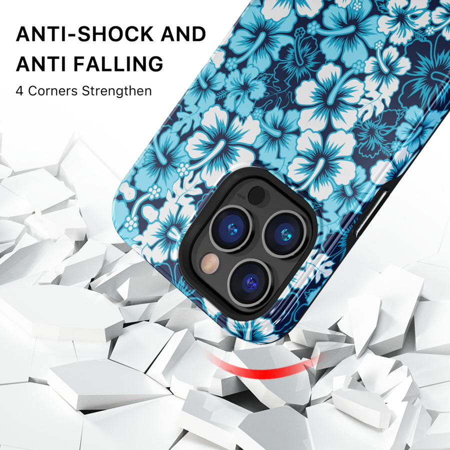 MyBat Pro Fuse Series MagSafe Case for Apple iPhone 14 Pro Max - Blue Hibiscus - RIP14PMCSD5MM012-3.jpg