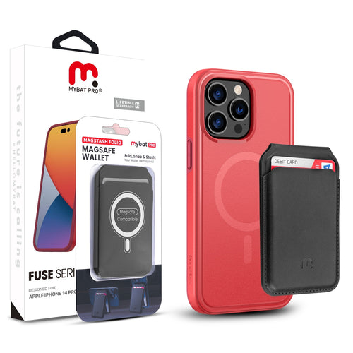 MyBat Pro Fuse Series Case Bundle + MagStash Wallet Folio for Apple iPhone 14 Pro Max - Red  / Black - RIP14PMCSD5MS105-CH411-1.jpg