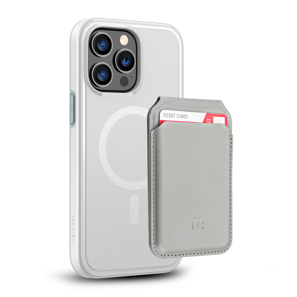 MyBat Pro Fuse Series Case Bundle + MagStash Wallet Folio for Apple iPhone 14 Pro Max - White  / Gray - RIP14PMCSD5MS108-CH413-2.jpg