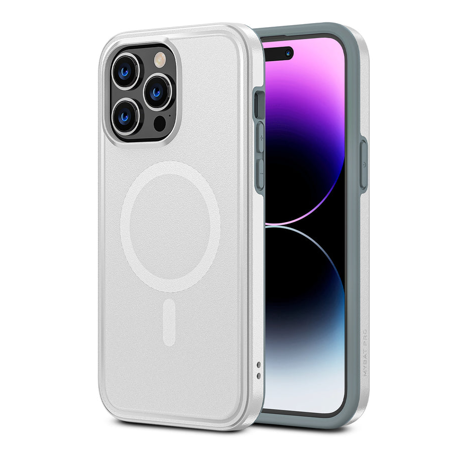 MyBat Pro Fuse Series Case Bundle + MagStash Wallet Folio for Apple iPhone 14 Pro Max - White  / Gray - RIP14PMCSD5MS108-CH413-3.jpg