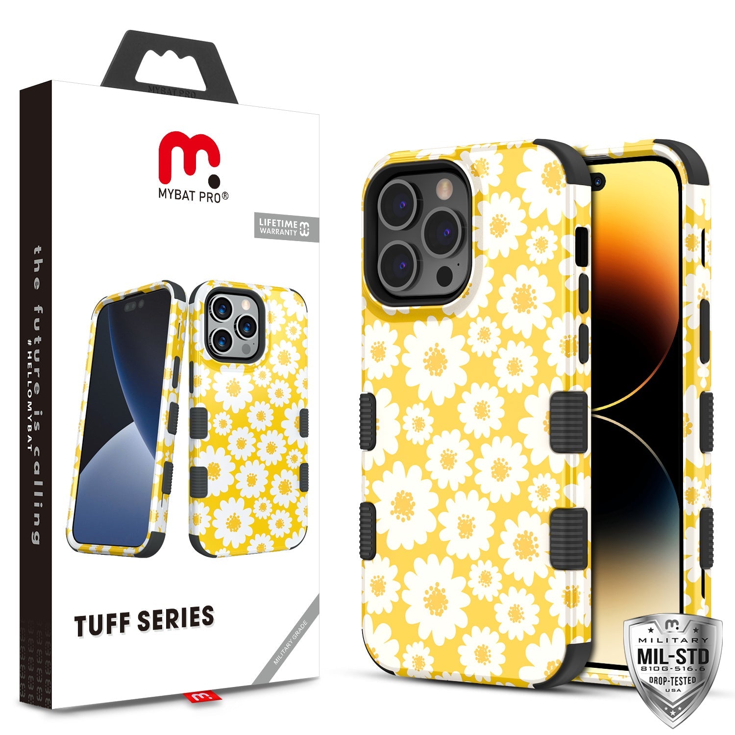 MyBat Pro TUFF Series Case for Apple iPhone 14 Pro Max - Yellow Daisy
