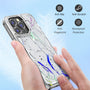 MyBat Pro TUFF Kleer Hybrid Case for Apple iPhone 14 Pro Max - White Marbling / Electroplating Silver - RIP14PMCSE4TM201-3.jpg
