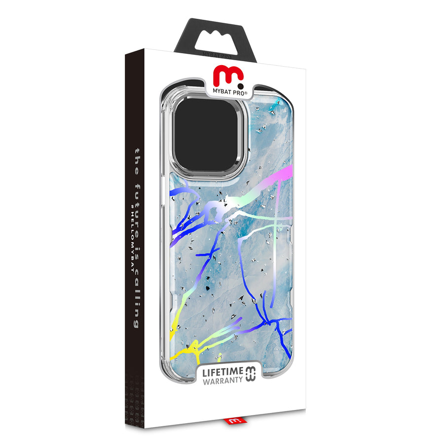 MyBat Pro TUFF Kleer Hybrid Case for Apple iPhone 14 Pro Max - Blue Marbling / Electroplating Silver - RIP14PMCSE4TM203-10.jpg