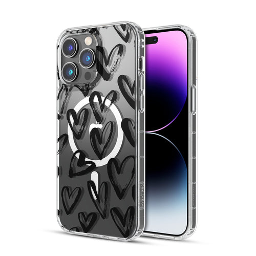 MyBat Pro Mood Series MagSafe Case for Apple iPhone 14 Pro Max - Black Hearts - RIP14PMCSFSSM503-2.jpg