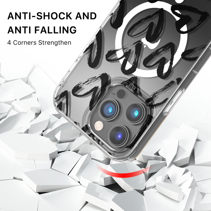 MyBat Pro Mood Series MagSafe Case for Apple iPhone 14 Pro Max - Black Hearts - RIP14PMCSFSSM503-3.jpg