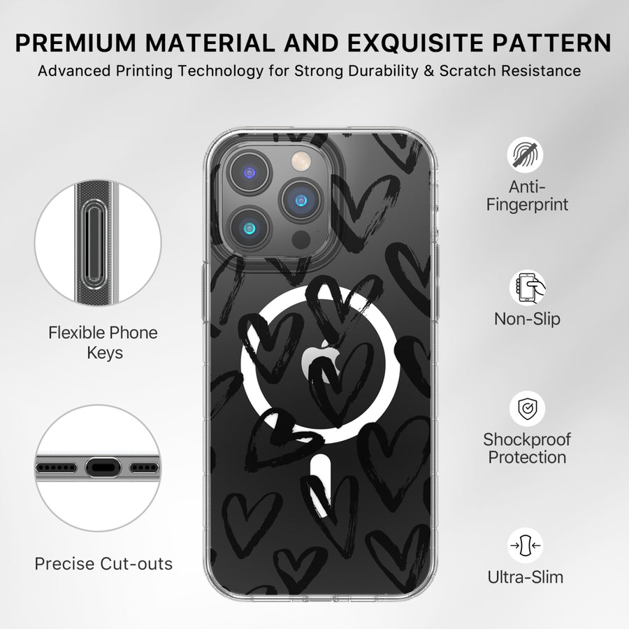 MyBat Pro Mood Series MagSafe Case for Apple iPhone 14 Pro Max - Black Hearts - RIP14PMCSFSSM503-7.jpg