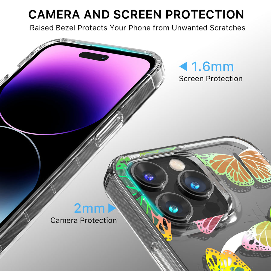 MyBat Pro Mood Series MagSafe Case for Apple iPhone 14 Pro Max - Neon Butterflies - RIP14PMCSFSSM508-4.jpg