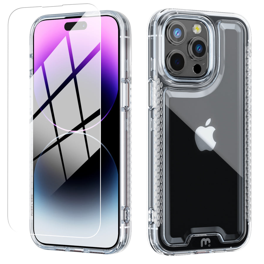 MyBat Pro Lux Series Case with Tempered Glass for Apple iPhone 14 Pro Max - Clear - RIP14PMCSG5TT001-2.jpg