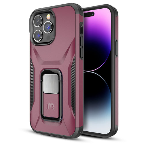 MyBat Pro Antimicrobial Stealth Series (with Stand) for Apple iPhone 14 Pro Max - Plum / Black - RIP14PMCSSTSS003-2.jpg