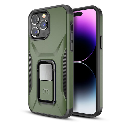 MyBat Pro Antimicrobial Stealth Series (with Stand) for Apple iPhone 14 Pro Max - Army Green / Black - RIP14PMCSSTSS004-2.jpg