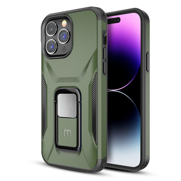MyBat Pro Antimicrobial Stealth Series (with Stand) for Apple iPhone 14 Pro Max - Army Green / Black - RIP14PMCSSTSS004-2.jpg
