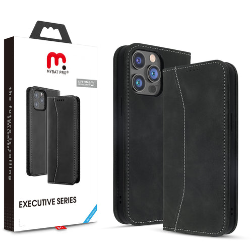 MyBat Pro Antimicrobial Executive Series Wallet Case for Apple iPhone 14 Pro - Black - RIP14PPCMJP001-1.jpg