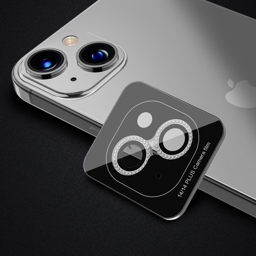 MyBat Pro Tempered Glass GlamCam Lens Protector for Apple iPhone 14 / 14 Plus - Silver - RIP14SCLE201-7.jpg
