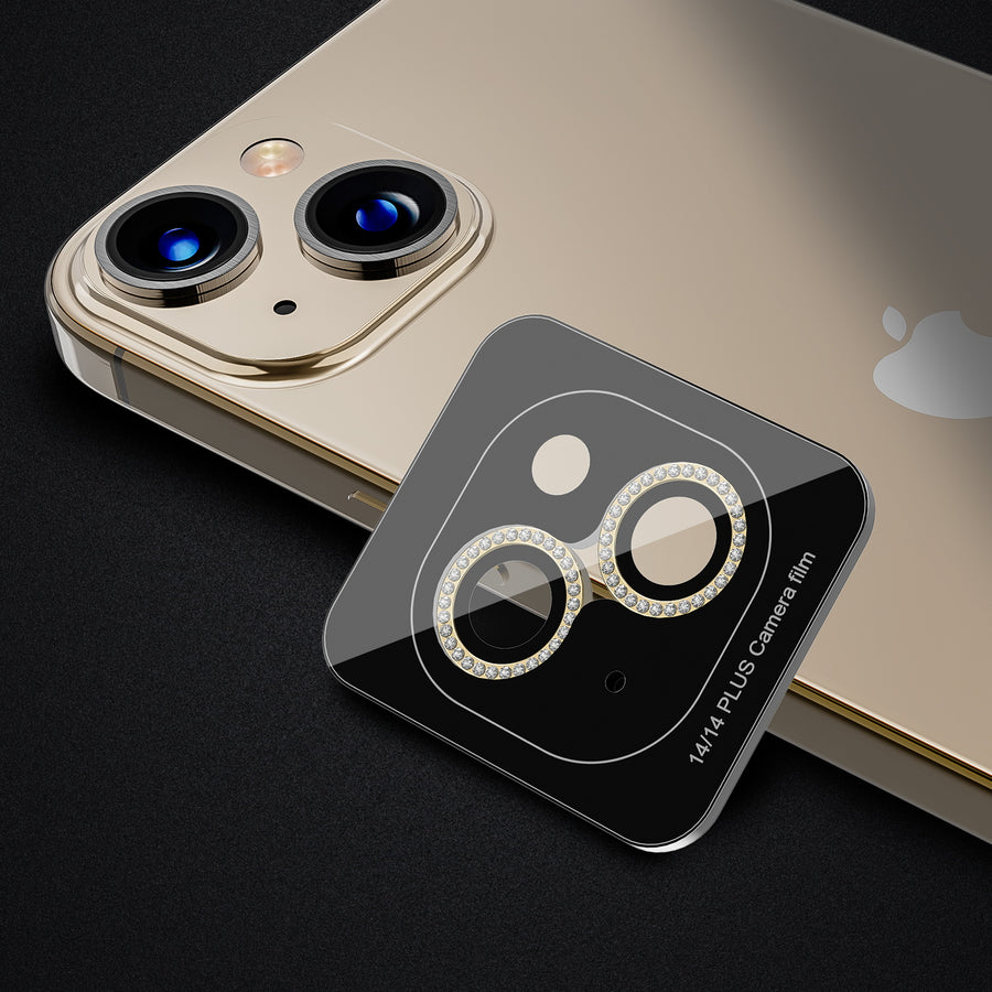 MyBat Pro Tempered Glass GlamCam Lens Protector for Apple iPhone 14 / 14 Plus - Gold - RIP14SCLE202-7.jpg