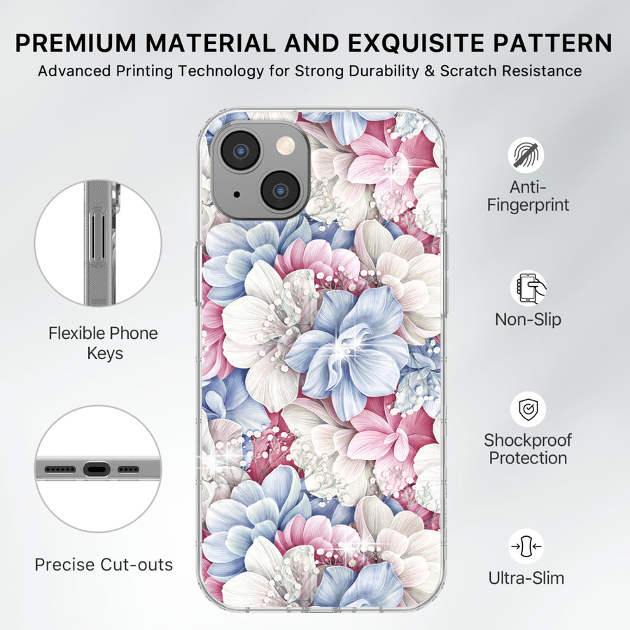 MyBat Pro Mood Series MagSafe Case (with Diamonds) for Apple iPhone 15 (6.1) - Floral Gems - RIP15CSFSSDM603-7.jpg