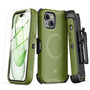 MyBat Pro Maverick Series MagSafe Case w/ Holster and Tempered Glass for Apple iPhone 15 Plus - Army Green - RIP15MCS3NXMS004-2.jpg
