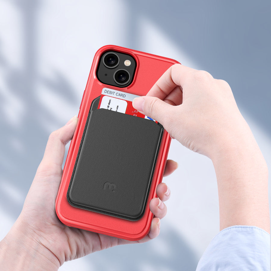 MyBat Pro Fuse Series Case Bundle + MagStash Wallet Folio for Apple iPhone 15 Plus - Red  / Black - RIP15MCSD5MS105-CH411-8.jpg
